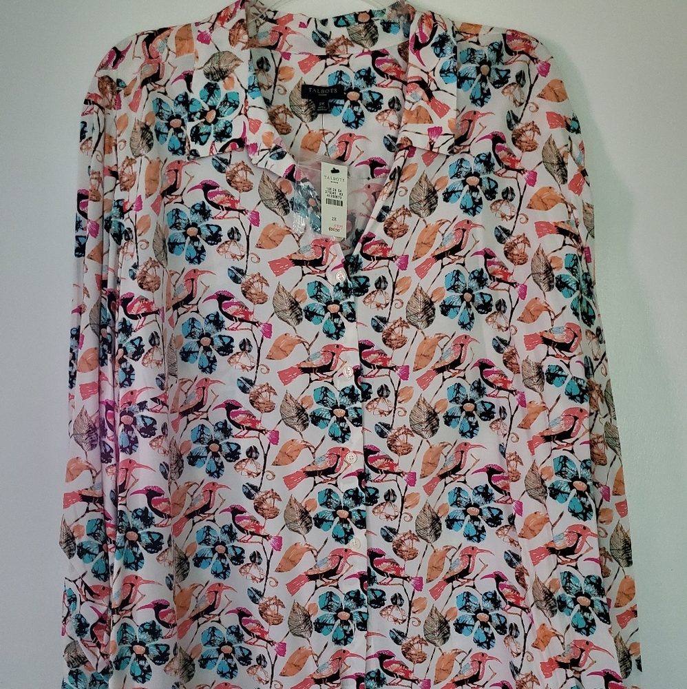 Silky collared button down